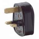PLUG 3PIN 13A BLACK HB