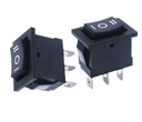 SWITCH KCD1-103 AUTO SMALL 3PIN BLACK PUSH ON