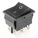 KCD4 PUSH ON (BELL BUTTON) 6PIN BLACK
