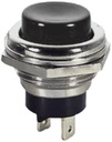 SWITCH DS-212 PUSH ON BLACK METAL B 2PIN 16MM