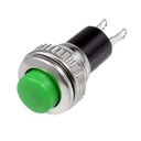 SWITCH DS-316 PUSH ON GREEN 2PIN METAL NUT