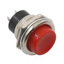SWITCH DS-212 PUSH ON RED METAL B 2PIN 16MM