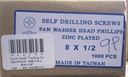 S/C SELF DRILLING + SCREW 8X1/2"