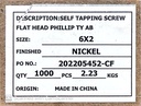 S/C SCREW SLIM CHROME 6X2 5CM
