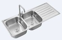 SINK 120CM LEFT DOUBLE TUB 