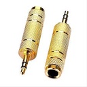 STEREO PLUG 3.5 F/M TO MIC PLUG 6.35 GOLDEN