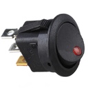 KCD1 SPST SWITCH ON/OFF 3PIN ROUND RED