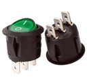 QY602-101 SWITCH 6A ROUND 3PIN GEEN