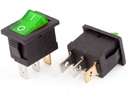SWITCH KCD1 ON OFF 3PIN SMALL GREEN