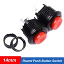 SWITCH 14MM ON OFF  ROUND RED 