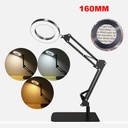 DESKTOP MAGNIFIGLASS 160MM LED USB 2-in-1 LED