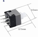 M/B WHITE ON/OFF 6PIN 8X8
