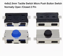 M/B 3*6 / 4*6*2.5mm Tactile Switch 2Pin  BLACK/BLUE