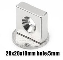 NODIUM MAGNET 20X20X10 HOLE