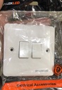 ON OFF SWITCH 2GANG 2WAY 7X7 SPARK LED 