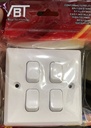 ON OFF SWITCH 4GANG 7X7 VBT 