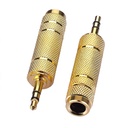 AUDIO JACK 3.5MM TO 6.35MM FEMALE GOLDEN