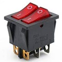 KCD3 15A SWITCH ON OFF 6PIN DOUBLE RED