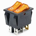 KCD3 15A SWITCH ON OFF 6PIN DOUBLE YELLOW