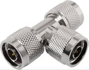 BNC NTYPE T ADAPTER N MALE TO 2N FEMALE