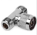 BNC N Type T Adapter N Male to 2 N Female 1 Male Port to 2 Female