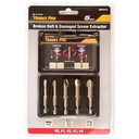 SCREW REMOVER SET 4 PC 3/8 