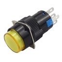 SWITCH LA160 ON OFF 8PIN BUTTON 12V YELLOW