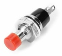 SWITCH PBS-110 7MM PUSH ON 2PIN BUTTON RED NOB 