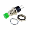 SWITCH PBS-110 7MM PUSH ON 2PIN BUTTON GREEN NOB 